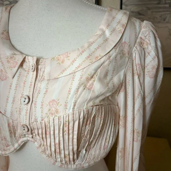 FOR LOVE & LEMONS Carly Top  Rose Dainty Open Back‎ Size Large NWT - Picture 4 of 10